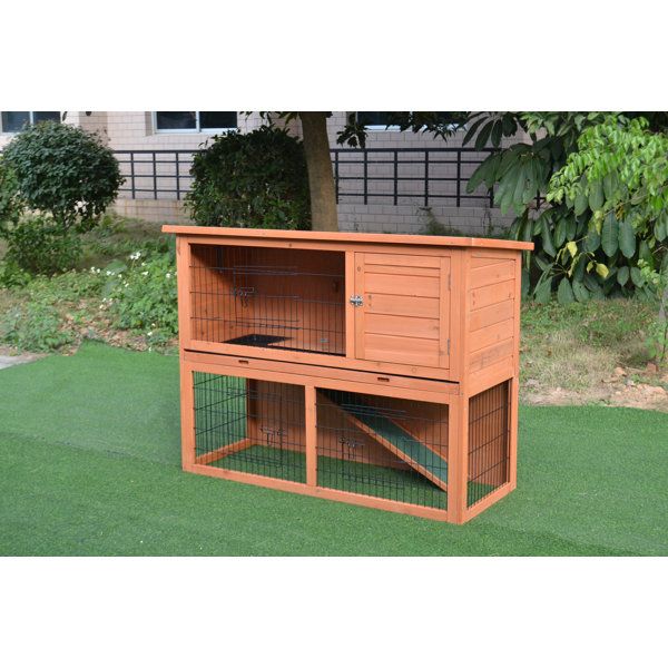 Archie & Oscar Lengrey Weather Resistant Rabbit Hutch with Ramp